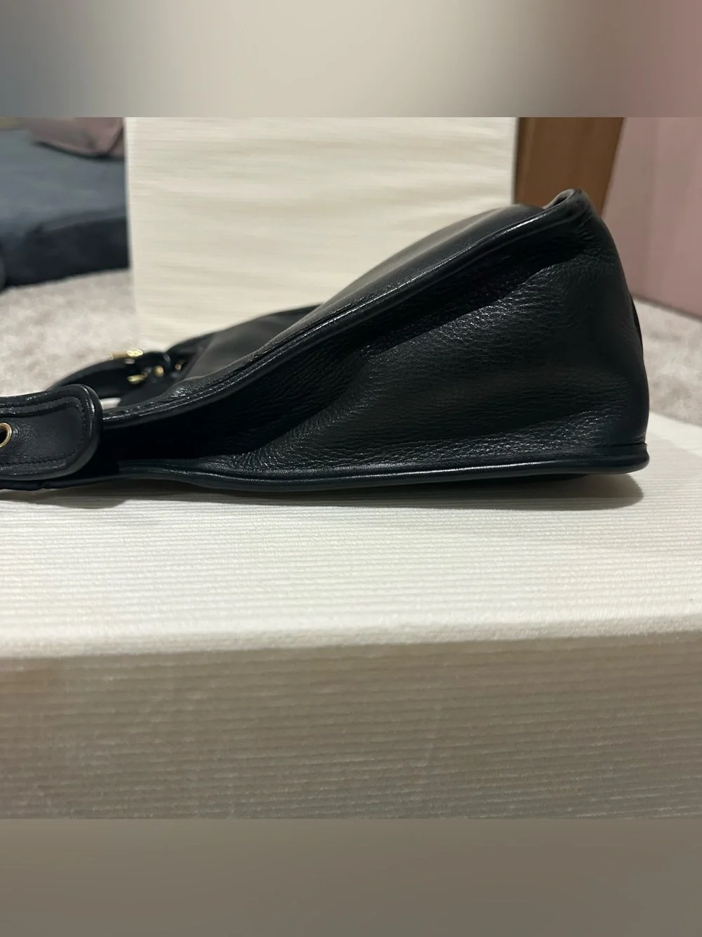 Vintage COACH Black Leather Legacy Zip Crossbody Shoulder Bag 9966 USA Creed